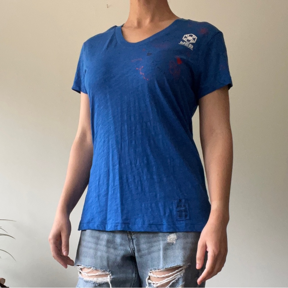 Blue Spider-man women's shirt sz S